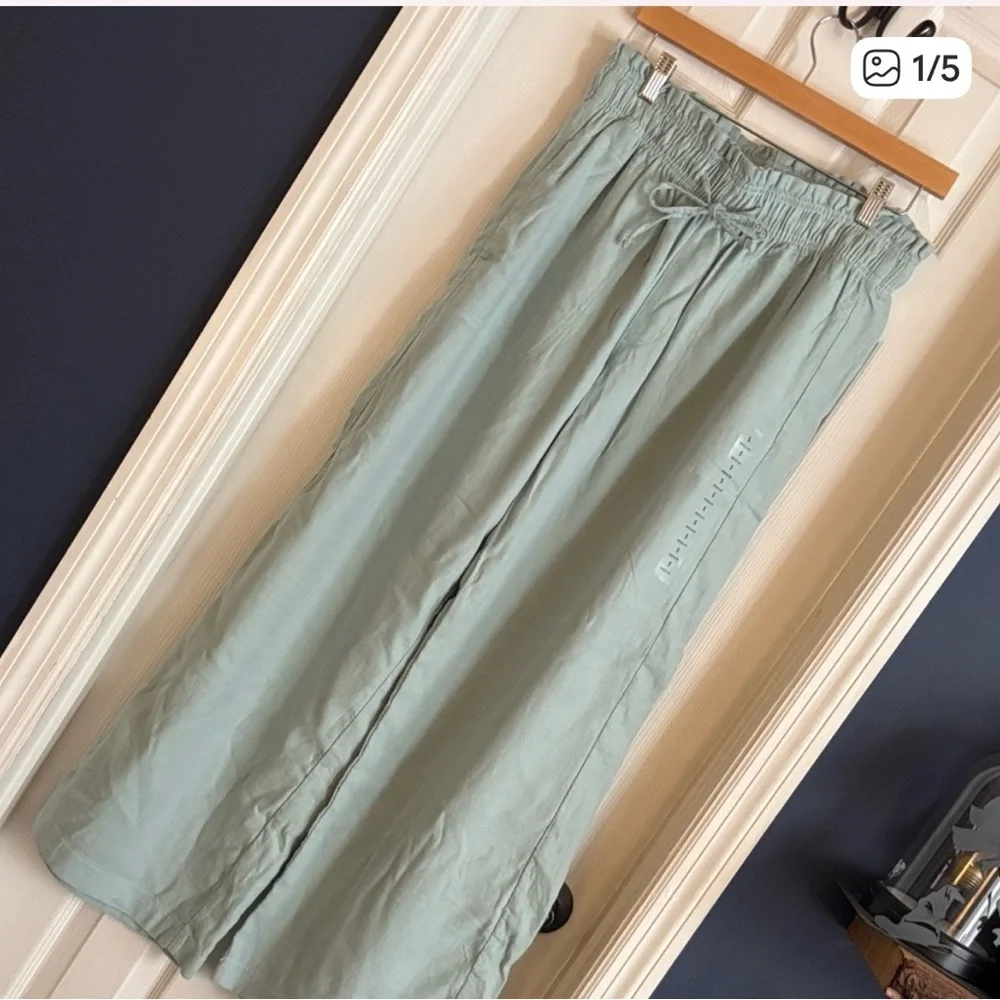 American Eagle Outfitters Wide Leg cotton/ Linen blend Pants - Picture 1 of 11